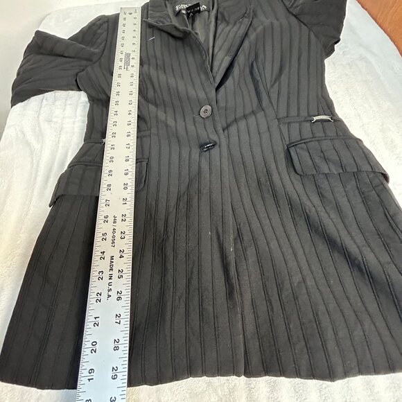 Escada Margaretha Ley Womens Pinstripe Blazer Jacket Size 42 Wool Blend Italy - Picture 9 of 9